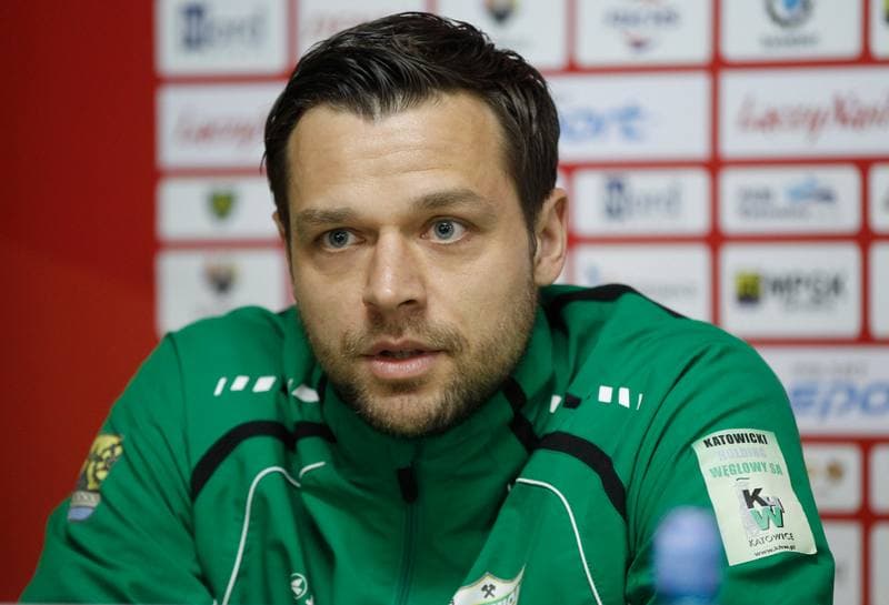 Football. GKS Katowice. Press Conference. 21.04.2016