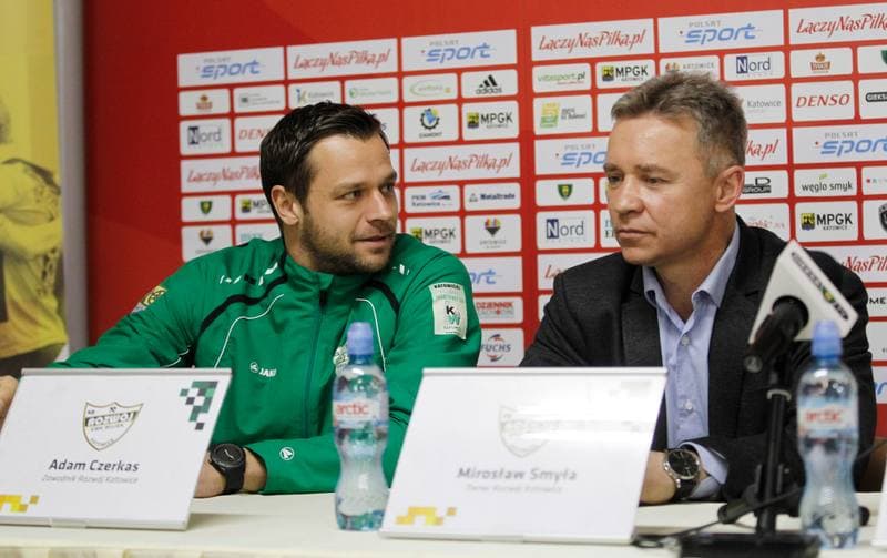 Football. GKS Katowice. Press Conference. 21.04.2016