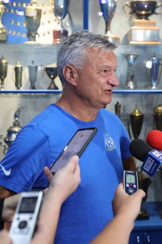Football. Ruch Chorzow. Press Conference. 21.09.2023