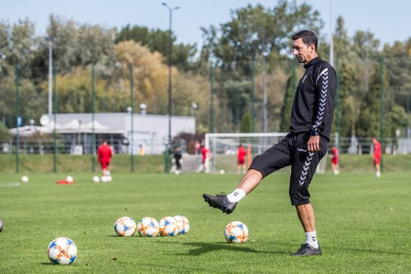 Football. Zaglebie Sosnowiec. Training. 01.10.2019