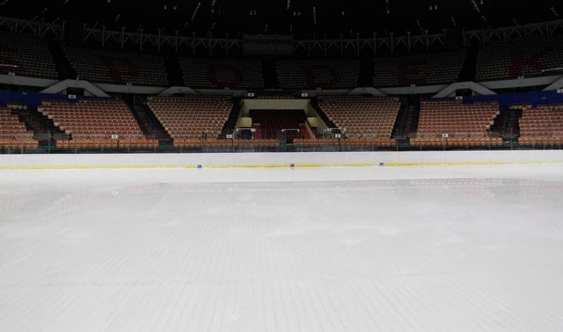 Ice Hockey. Spodek. Construction. 16.04.2016