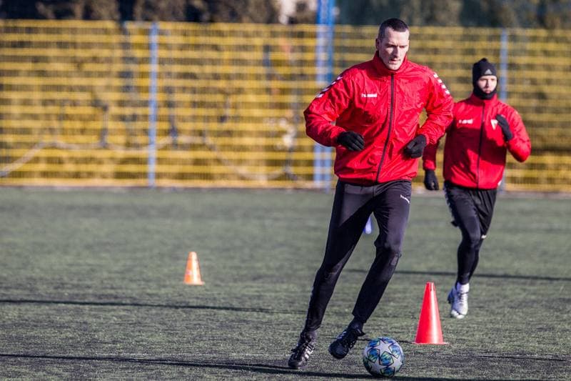 Football. GKS Tychy. Training. 15.01.2020