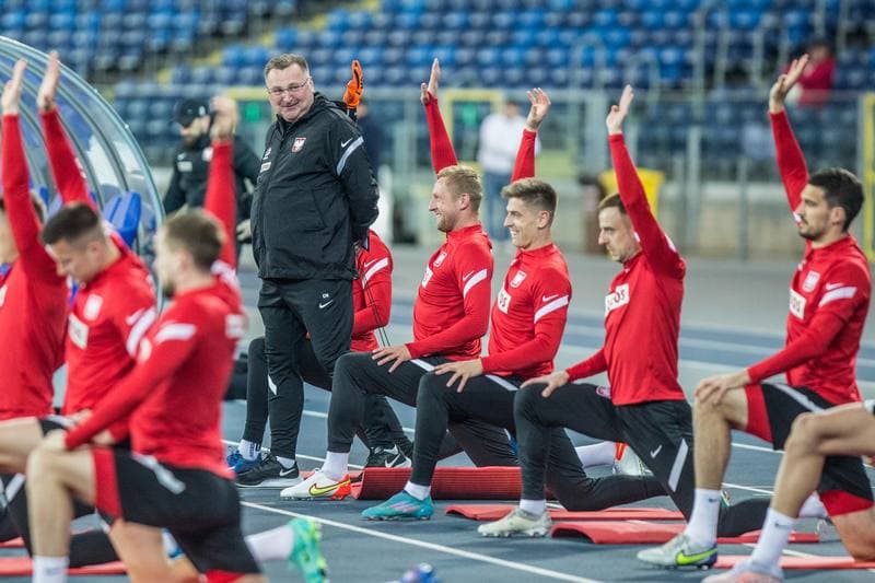 Football. Poland national team. Training. 21.03.2022