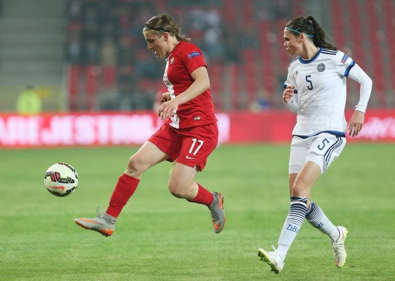 Football. Women's European Championship Qualifiers. Poland - Denmark. 07.04.2016