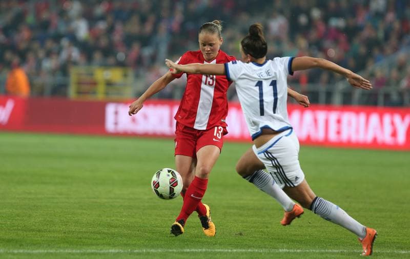 Football. Women's European Championship Qualifiers. Poland - Denmark. 07.04.2016
