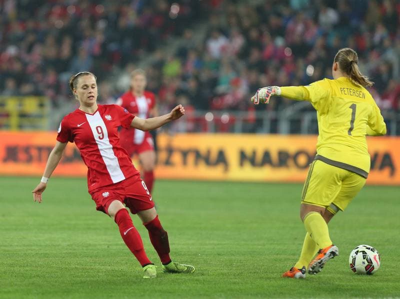 Football. Women's European Championship Qualifiers. Poland - Denmark. 07.04.2016