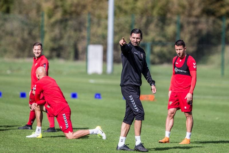 Football. Zaglebie Sosnowiec. Training. 01.10.2019