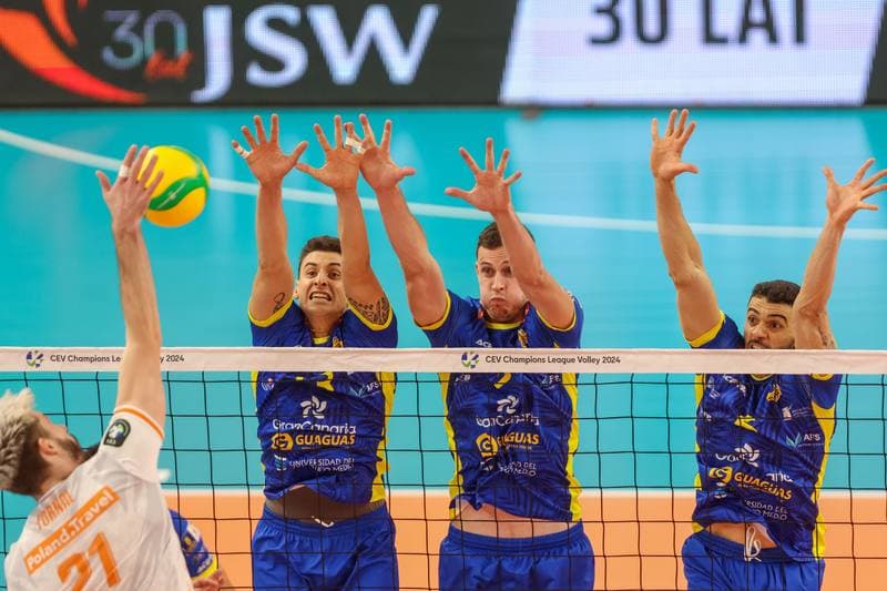 Volleyball. CEV Champions League. Jastrzebski Wegiel - Guaguas Las Palmas. 22.11.2023