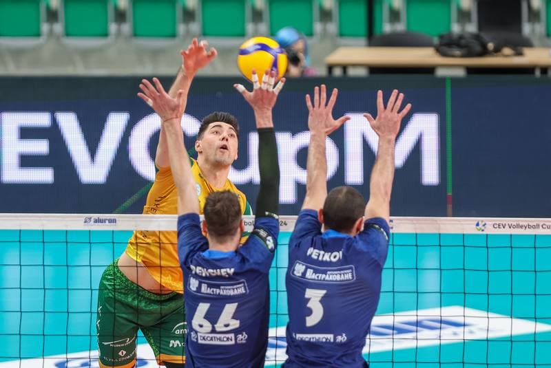 Volleyball. CEV Volleyball Cup. Aluron CMC Warta Zawiercie - Hebar Pazardzik. 23.11.2023