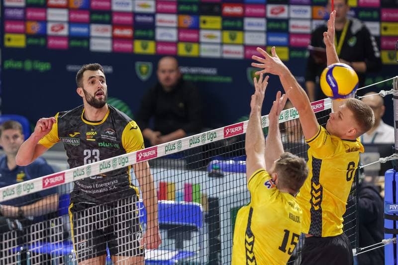 Volleyball. PlusLiga. GKS Katowice - PGE Giek Skra Belchatow. 09.12.2023