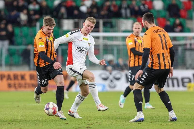 Football. Fortuna I Liga. Zaglebie Sosnowiec - Chrobry Glogow. 19.12.2023