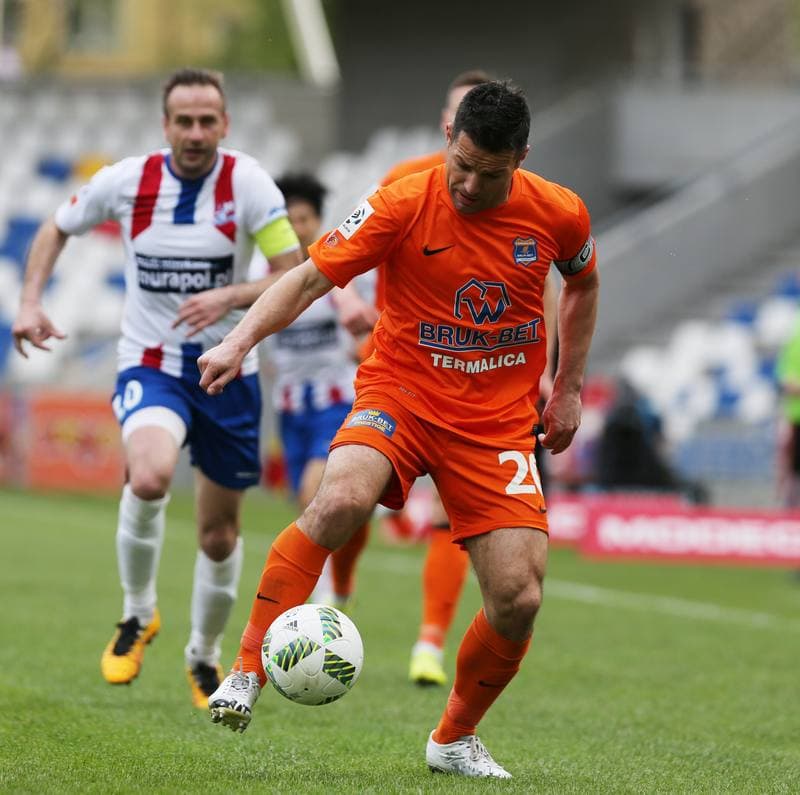 Football. Ekstraklasa. Podbeskidzie Bielsko-Biala - Termalica Bruk-Bet Nieciecza. 17.04.2016