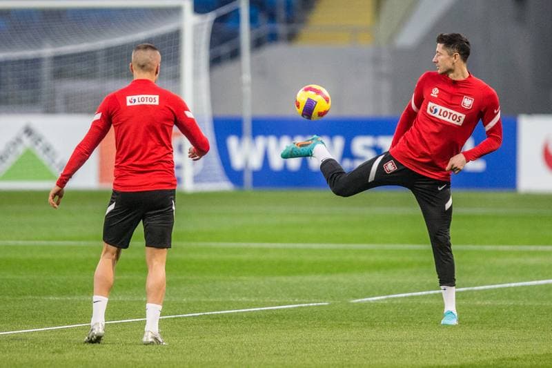 Football. Poland national team. Training. 21.03.2022