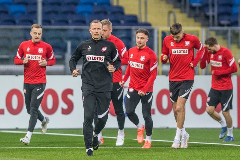 Football. Poland national team. Training. 21.03.2022