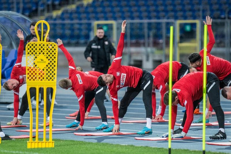 Football. Poland national team. Training. 21.03.2022