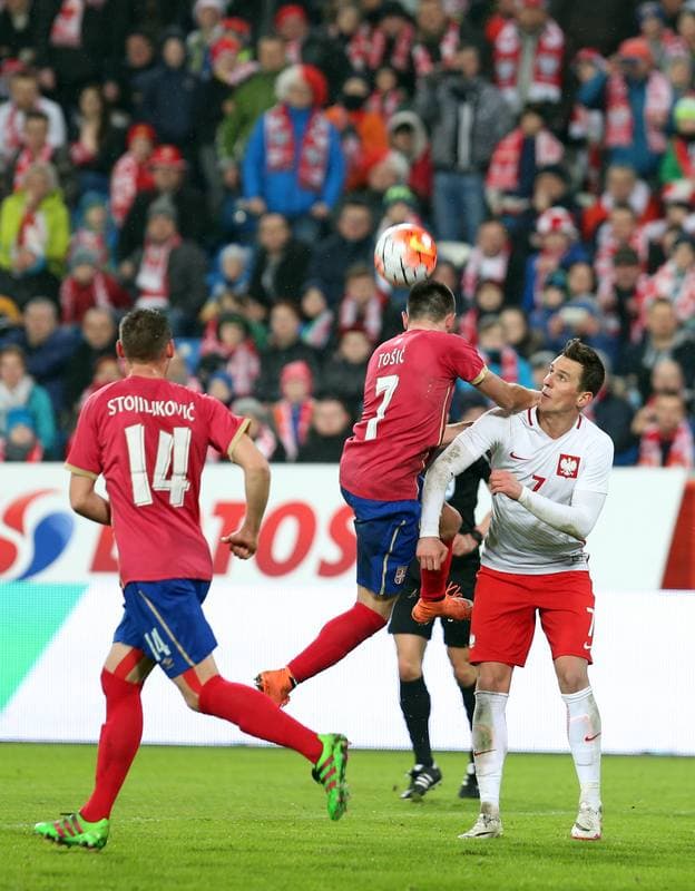 Football. International Friendly. Poland - Serbia. 23.03.2016