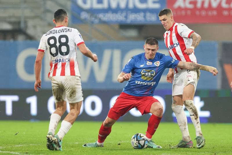 Football. PKO BP Ekstraklasa. Piast Gliwice - Cracovia Krakow. 23.02.2024