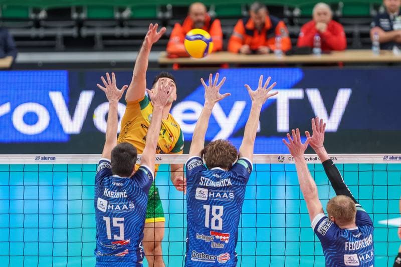 Volleyball. CEV Cup. Aluron CMC Warta Zawiercie - TSV Raiffeisen Hartberg. 25.10.2023