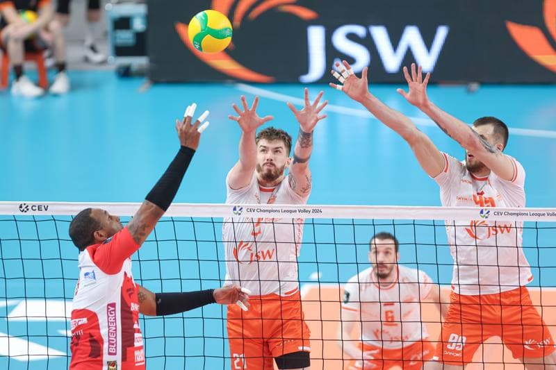 Volleyball. CEV Champions League. Jastrzebski Wegiel - Gas Sales Daiko Piacenza. 28.02.2024