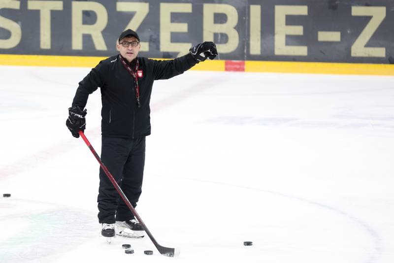 Ice Hockey. Poland national team. Training. 02.04.2024