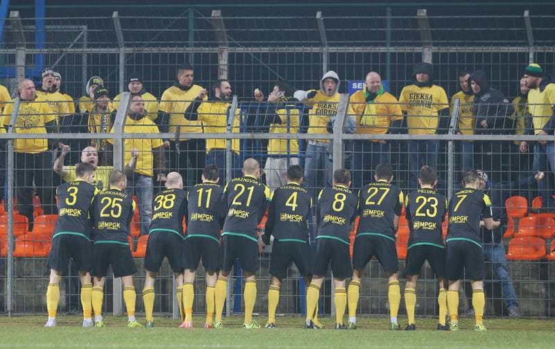 Football. I Liga. MKS Kluczbork - GKS Katowice. 12.03.2016
