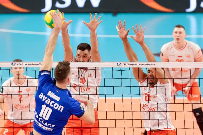Volleyball. CEV Champions League. Jastrzebski Wegiel - SVG Luneburg. 17.01.2024