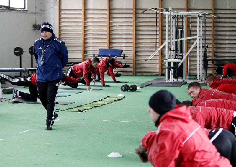 Football. Gornik Zabrze. Training. 04.03.2016