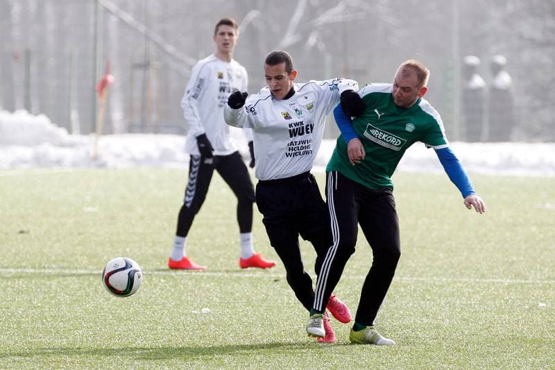Football. Sparing. Rozwoj Katowice - Rekord Bielsko Biala. 20.02.2016