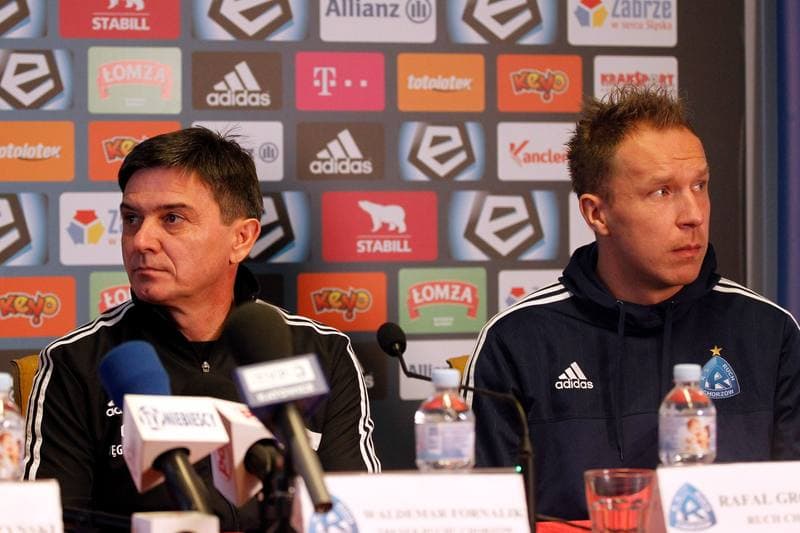 Football. Gornik Zabrze. Press Conference. 18.02.2016