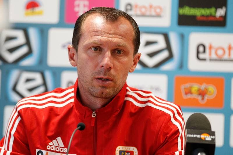 Football. Piast Gliwice. Press Conference. 10.02.2016