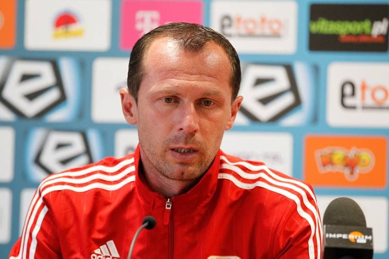 Football. Piast Gliwice. Press Conference. 10.02.2016
