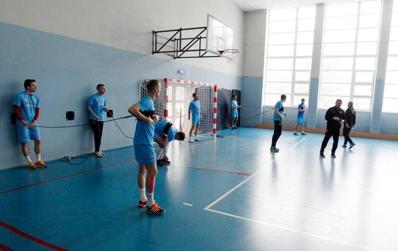 Football. Termalica Bruk-Bet Nieciecza. Training. 30.01.2014
