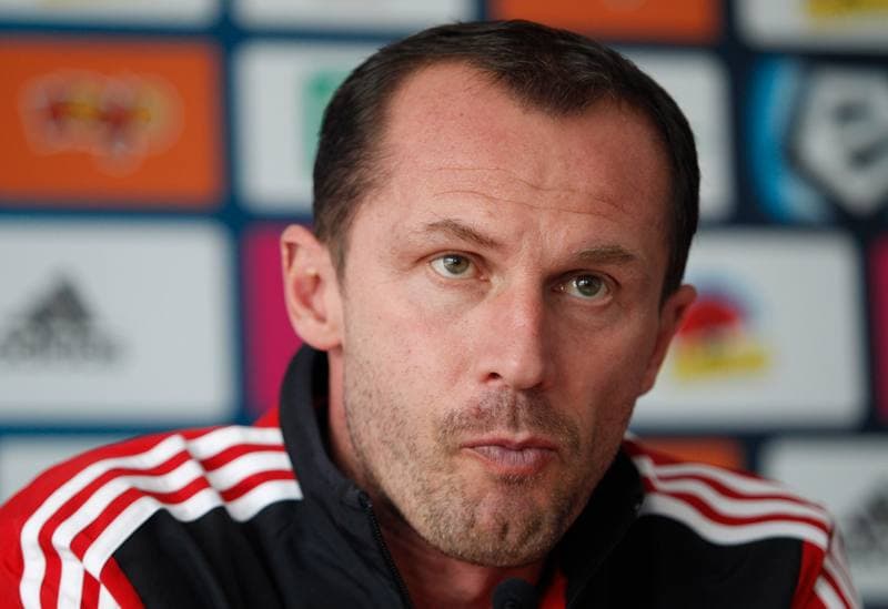 Football. Piast Gliwice. Press Conference. 25.09.2014