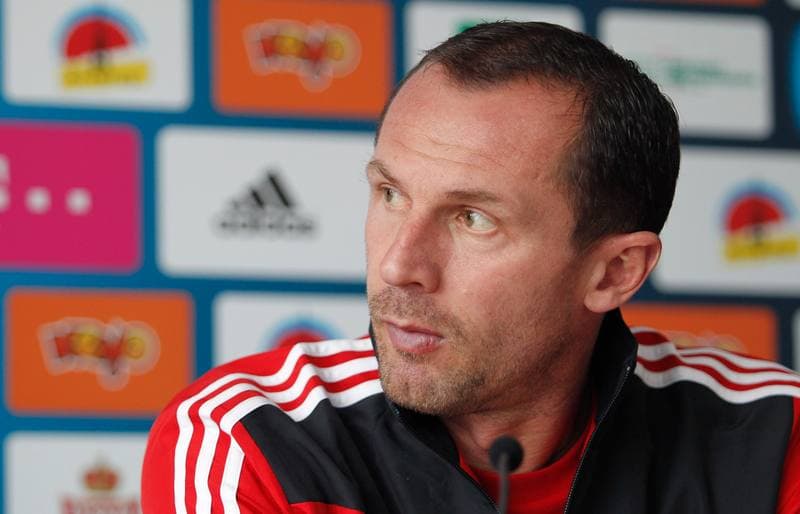 Football. Piast Gliwice. Press Conference. 25.09.2014