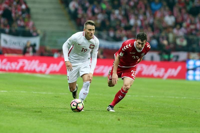 Football. World Cup Qualifiers. Poland - Denmark. 08.10.2016