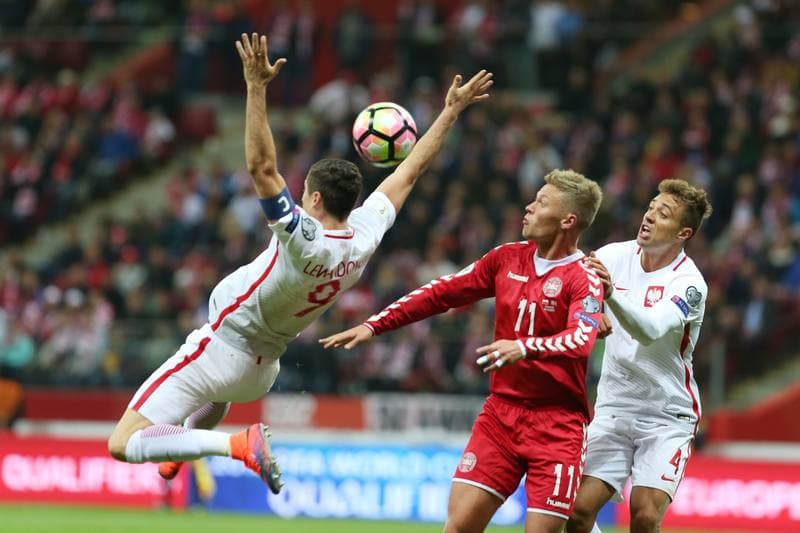 Football. World Cup Qualifiers. Poland - Denmark. 08.10.2016