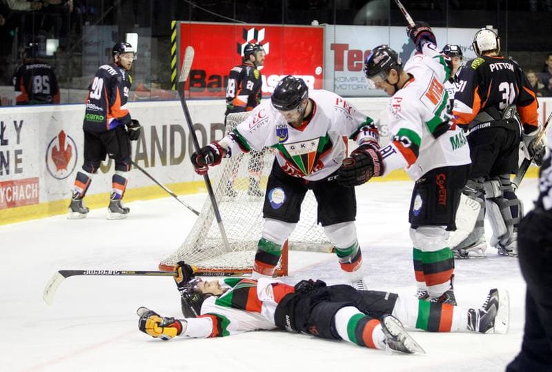 Ice Hockey. Polska Hokej Liga. GKS Tychy - Ciarko KH Sanok. 23.01.2015