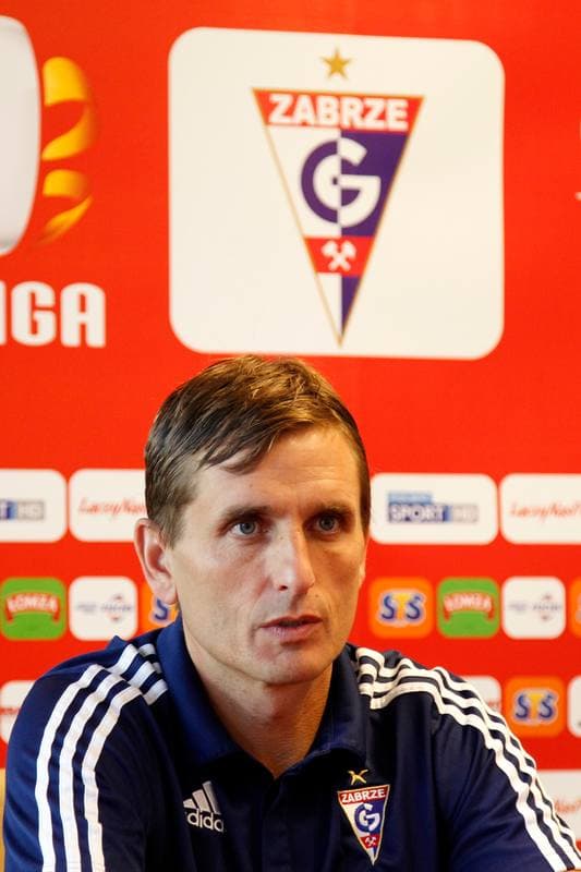 Football. Gornik Zabrze. Press Conference. 14.10.2016