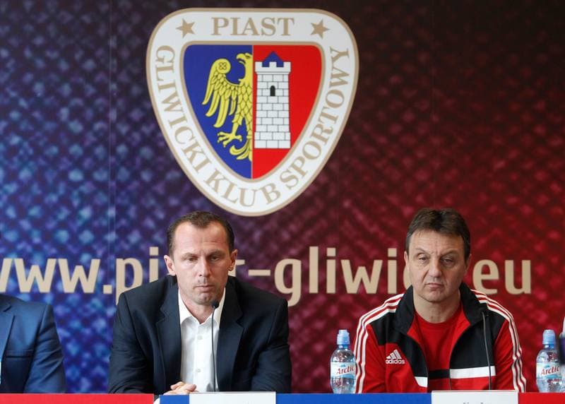 Football. Piast Gliwice. Press Conference. 20.03.2015