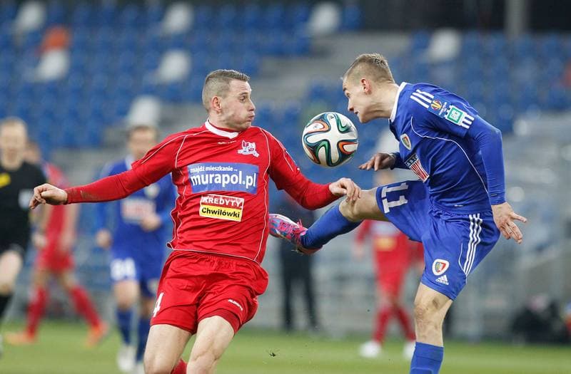 Football. T-Mobile Ekstraklasa. Podbeskidzie Bielsko Biala - Piast Gliwice. 27.09.2013