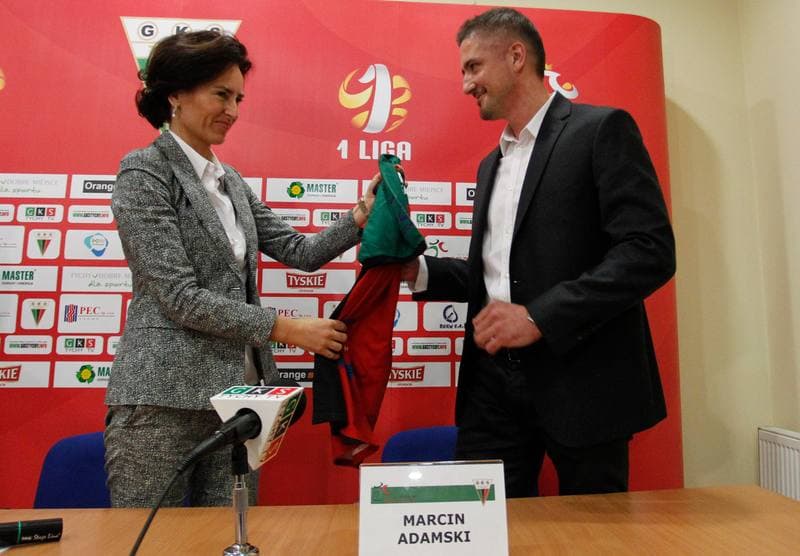 Football. GKS Tychy. Press Conference. 05.12.2014