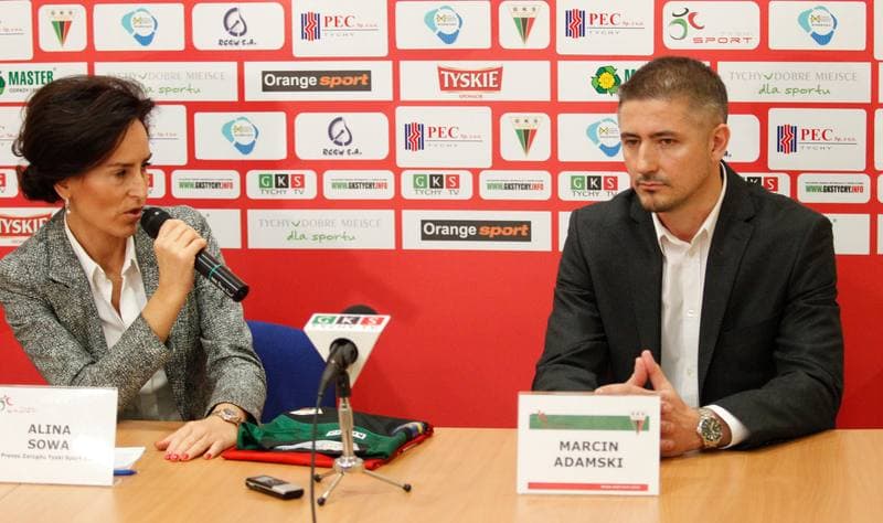 Football. GKS Tychy. Press Conference. 05.12.2014