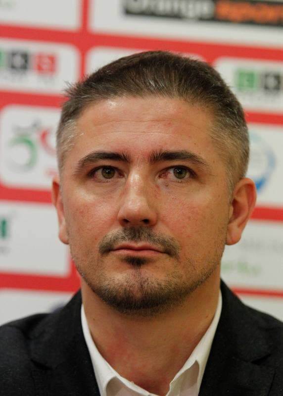 Football. GKS Tychy. Press Conference. 05.12.2014