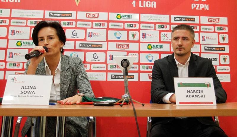 Football. GKS Tychy. Press Conference. 05.12.2014