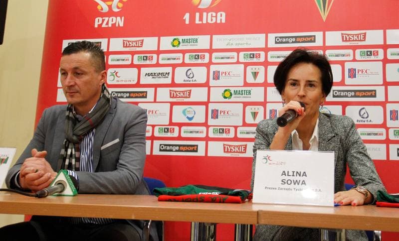 Football. GKS Tychy. Press Conference. 05.12.2014