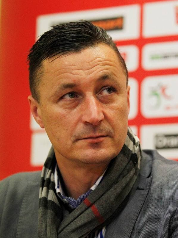 Football. GKS Tychy. Press Conference. 05.12.2014