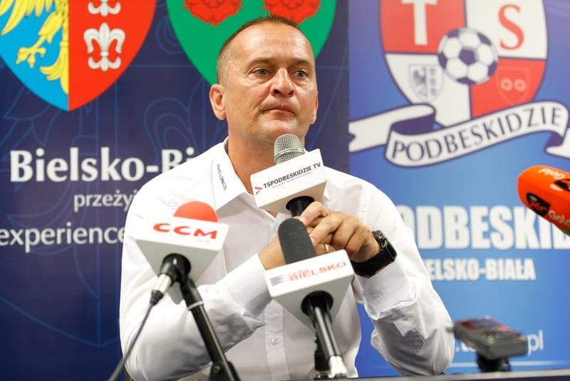 Football. Podbeskidzie Bielsko-Biala. Press Conference. 01.09.2016