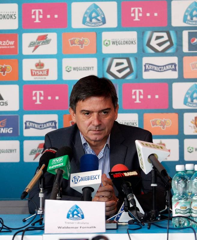 Football. Ruch Chorzow. Press Conference. 07.10.2014