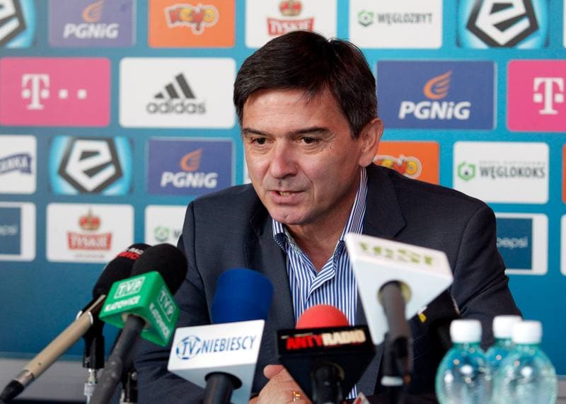 Football. Ruch Chorzow. Press Conference. 07.10.2014