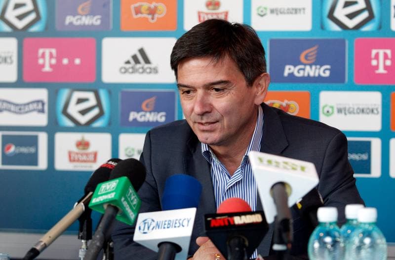 Football. Ruch Chorzow. Press Conference. 07.10.2014